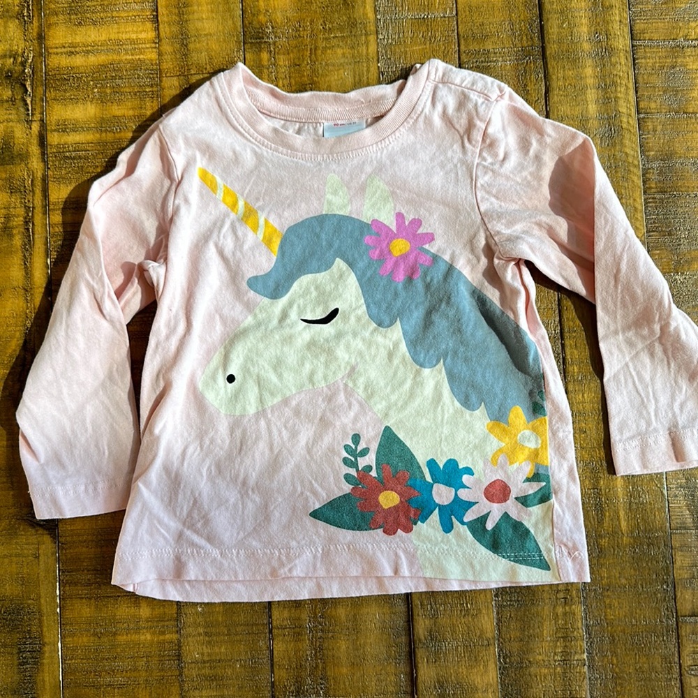 3T unicorn long sleeve tee